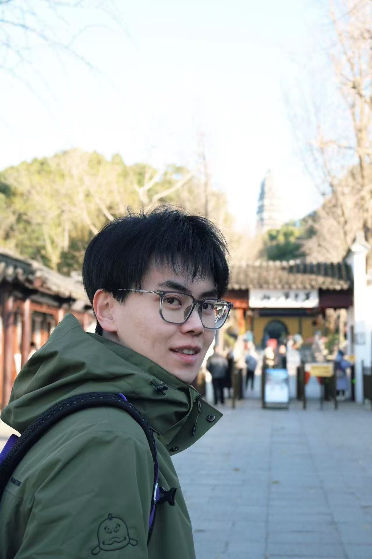 Dai-Jun visiting a temple